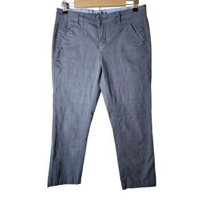 TOAD & CO Gray Fade Earthworks Organic Cotton Ankle Casual Comfy Pants SZ 8